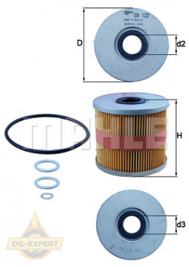 Mahle/Knecht Фильтр масляный MAHLE/KNECHT OX 122D - Картинка 2
