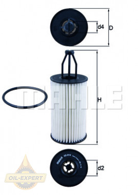 Mahle/knecht Фильтр масляный MAHLE/KNECHT OX 814D - Картинка 2