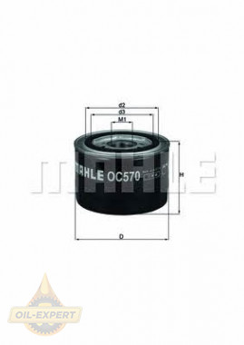 Mahle/Knecht Фильтр масляный MAHLE/KNECHT OC 570 - Картинка 1