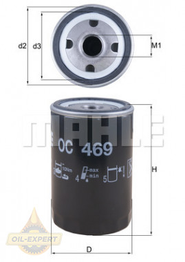 Mahle/Knecht Фильтр масляный MAHLE/KNECHT OC 469 - Картинка 2