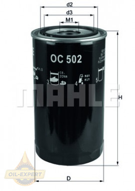 Mahle/Knecht Фильтр масляный MAHLE/KNECHT OC 502 - Картинка 2