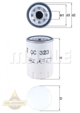 Mahle/Knecht Фильтр масляный MAHLE/KNECHT OC 323 - Картинка 3