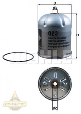Mahle/Knecht Фильтр масляный MAHLE/KNECHT OZ 3D - Картинка 2