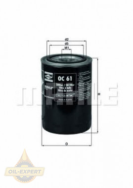 Mahle/Knecht Фильтр масляный MAHLE/KNECHT OC 61 - Картинка 1