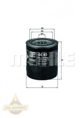 Mahle/Knecht Фильтр масляный MAHLE/KNECHT OC 45 - Картинка 2