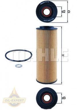 Mahle/Knecht Фильтр масляный MAHLE/KNECHT OX 775D - Картинка 2
