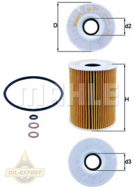Mahle/Knecht Фильтр масляный MAHLE/KNECHT OX 254D2 - Картинка 2