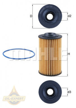 Mahle/knecht Фільтр масляний MAHLE/KNECHT OX 399D - Заображення 2