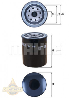 Mahle/Knecht Фильтр масляный MAHLE/KNECHT OC 581 - Картинка 1