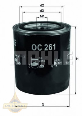 Mahle/knecht Фільтр масляний MAHLE/KNECHT OC 261 - Заображення 1