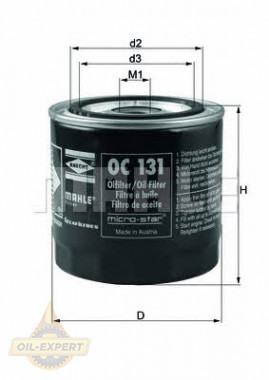 Mahle/Knecht Фильтр масляный MAHLE/KNECHT OC 131 - Картинка 2