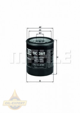 Mahle/Knecht Фильтр масляный MAHLE/KNECHT OC 369 - Картинка 1