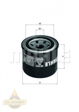 Mahle/knecht Фильтр масляный MAHLE/KNECHT OC 573 - Картинка 2