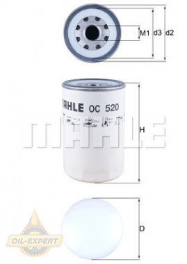 Mahle/Knecht Фильтр масляный MAHLE/KNECHT OC 520 - Картинка 2