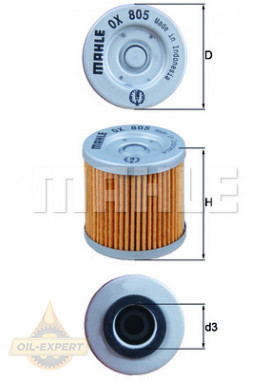 Mahle/Knecht Фильтр масляный MAHLE/KNECHT OX 805 - Картинка 1