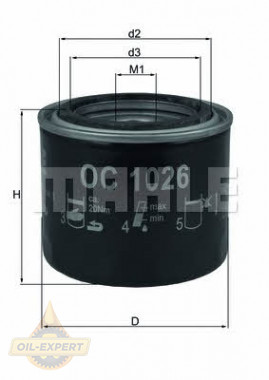 Mahle/Knecht Фильтр масляный MAHLE/KNECHT OC 1026 - Картинка 1
