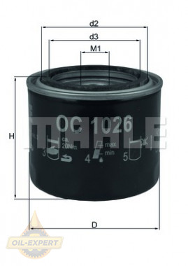Mahle/Knecht Фильтр масляный MAHLE/KNECHT OC 1026 - Картинка 2
