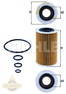 Mahle/Knecht Фильтр масляный MAHLE/KNECHT OX 260D - Картинка 1