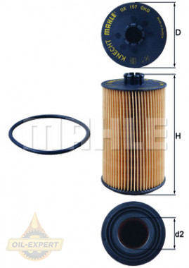 Mahle/Knecht Фильтр масляный MAHLE/KNECHT OX 157D - Картинка 2