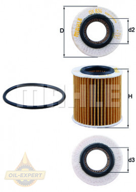 Mahle/Knecht Фильтр масляный MAHLE/KNECHT OX 834D - Картинка 2