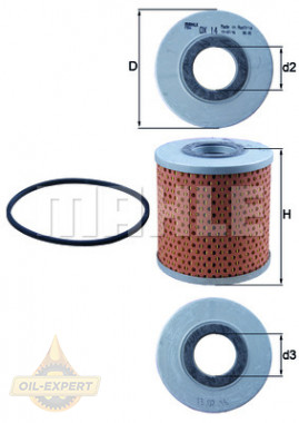 Mahle/Knecht Фильтр масляный MAHLE/KNECHT OX 14D - Картинка 2