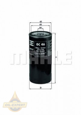 Mahle/Knecht Фильтр масляный MAHLE/KNECHT OC 46 - Картинка 1