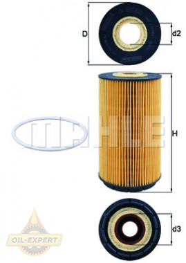Mahle/Knecht Фильтр масляный MAHLE/KNECHT OX 557D - Картинка 2