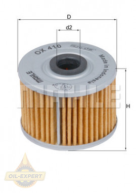 Mahle/Knecht Фильтр масляный MAHLE/KNECHT OX 410 - Картинка 2