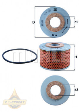 Mahle/Knecht Фильтр масляный MAHLE/KNECHT OX 16D - Картинка 2