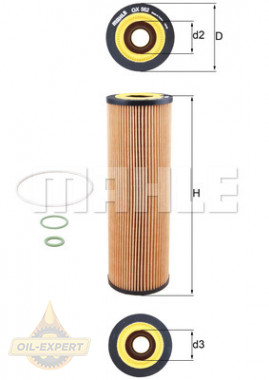 Mahle/Knecht Фильтр масляный MAHLE/KNECHT OX 562D - Картинка 2