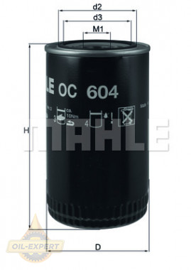 Mahle/Knecht Фильтр масляный MAHLE/KNECHT OC 604 - Картинка 2