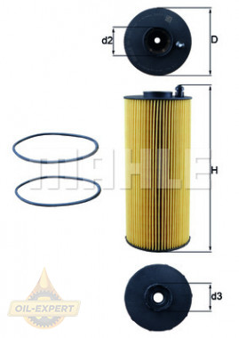 Mahle/Knecht Фильтр масляный MAHLE/KNECHT OX 1059D - Картинка 1