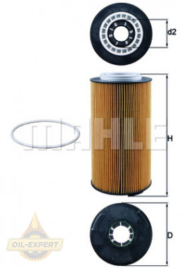Mahle/Knecht Фильтр масляный MAHLE/KNECHT OX 1097D - Картинка 1
