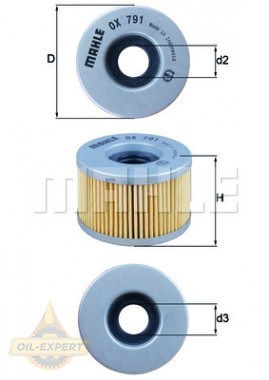 Mahle/Knecht Фильтр масляный MAHLE/KNECHT OX 791 - Картинка 1