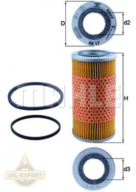 Mahle/knecht Фільтр масляний MAHLE/KNECHT OX 17D - Заображення 2