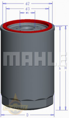 Mahle/Knecht Фильтр масляный MAHLE/KNECHT OC 608 - Картинка 1