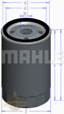 Mahle/Knecht Фильтр масляный MAHLE/KNECHT OC 489 - Картинка 1