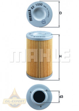 Mahle/Knecht Фильтр масляный MAHLE/KNECHT OX 1090 - Картинка 1
