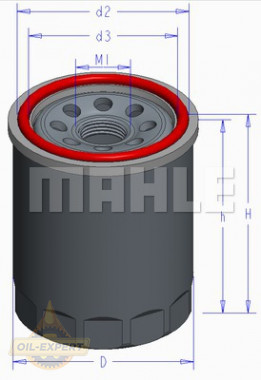 Mahle/Knecht Фильтр масляный MAHLE/KNECHT OC 576 - Картинка 1