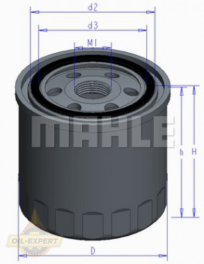 Mahle/Knecht Фильтр масляный MAHLE/KNECHT OC 556 - Картинка 1