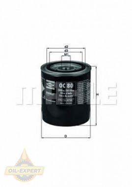 Mahle/knecht Фільтр масляний MAHLE/KNECHT OC 80 - Заображення 1