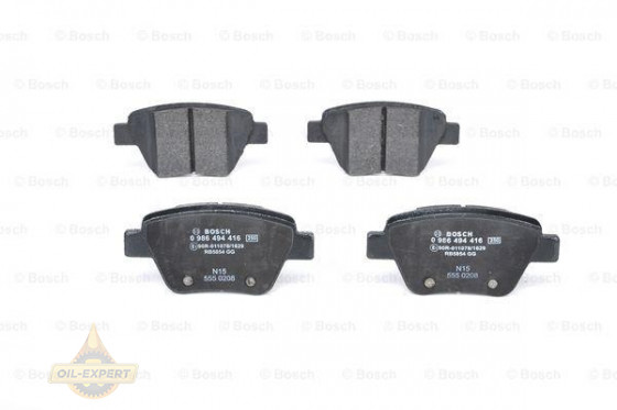 Bosch Колодки гальмівні дискові BOSCH 0 986 494 416 - Заображення 2