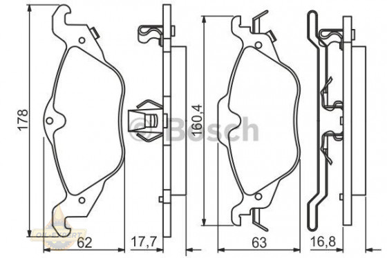 Bosch Колодки тормозные дисковые BOSCH 0 986 495 223 - Картинка 1