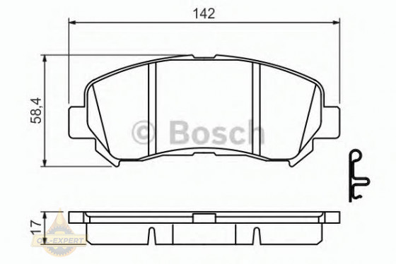 Bosch Колодки дискові гальмові BOSCH 0 986 494 501 - Заображення 2