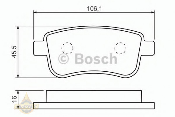 Bosch Колодки тормозные дисковые BOSCH 0 986 494 452 - Картинка 2