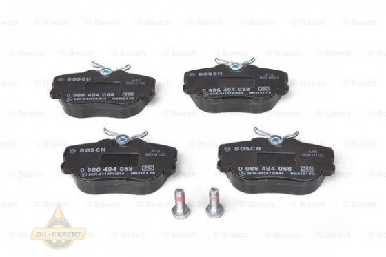 Bosch Колодки дискові гальмові BOSCH 0 986 494 058 - Заображення 7