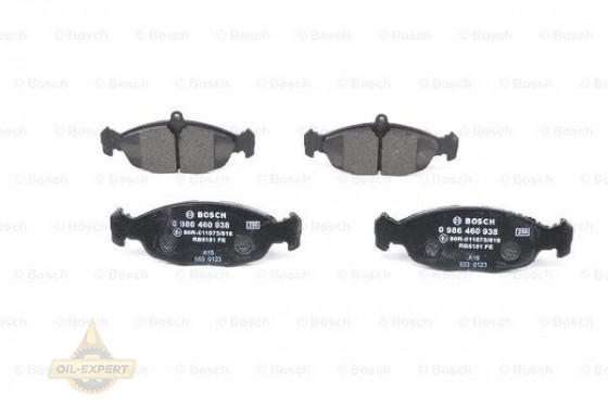 Bosch Колодки дискові гальмові BOSCH 0 986 460 938 - Заображення 3