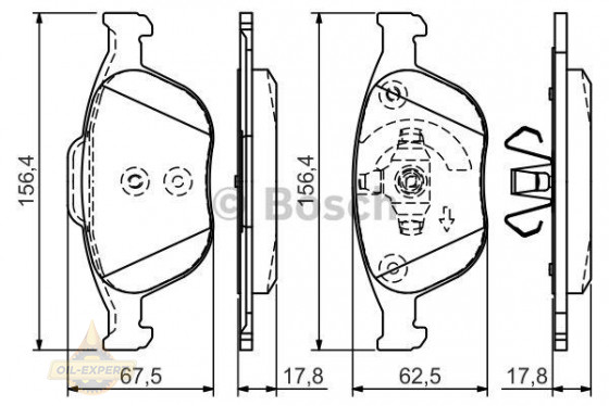 Bosch Колодки тормозные дисковые BOSCH 0 986 495 066 - Картинка 1
