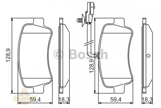 Bosch Колодки дискові гальмові BOSCH 0 986 494 500 - Заображення 6