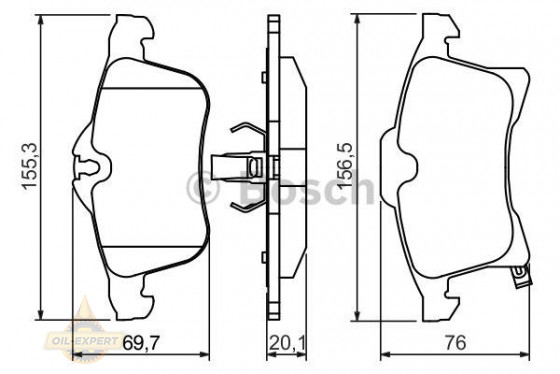 Bosch Колодки тормозные дисковые BOSCH 0 986 424 707 - Картинка 2